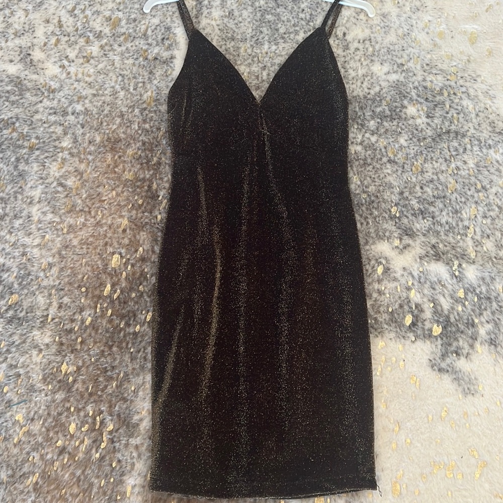 Gold glittering dress